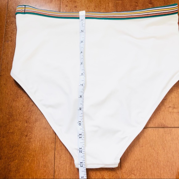 NWT Madewell Rainbow-Trimmed High-Waisted Bikini M - Picture 9 of 9